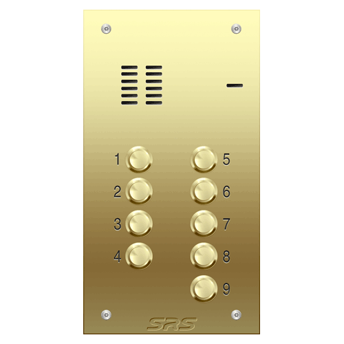 6109 09 way VR audio brass panel,engravable size A