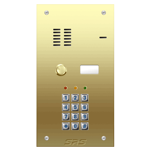 6201/05 01 way VR audio brass   panel, name wind. keypad  size A