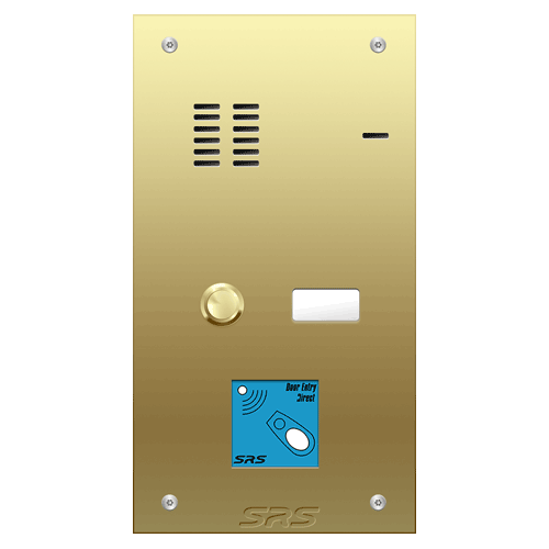 6201/08 01 way VR audio brass panel, name wind. [rox. size A
