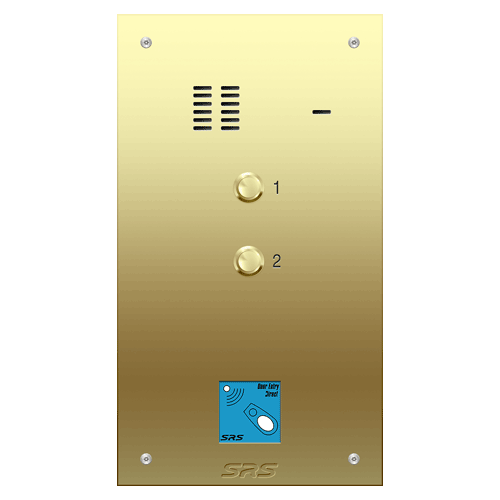 6302/08 02 way VR audio brass panel, PROX size D