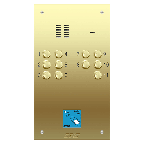 6311/08 11 way VR audio brass panel, PROX size D