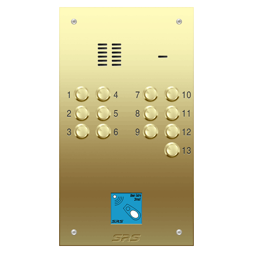 6313/08 13 way VR audio brass panel, PROX size D