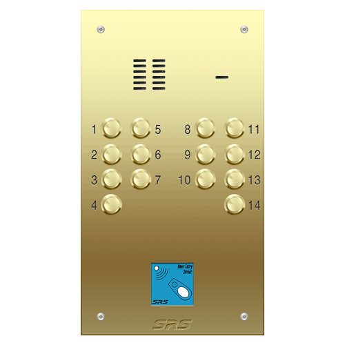 6314/08 14 way VR audio brass panel, PROX size D