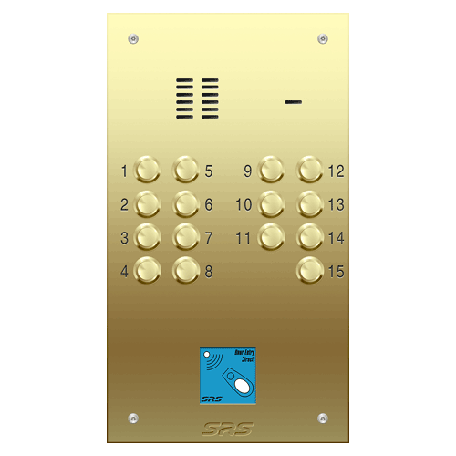6315/08 15 way VR audio brass panel, PROX size D