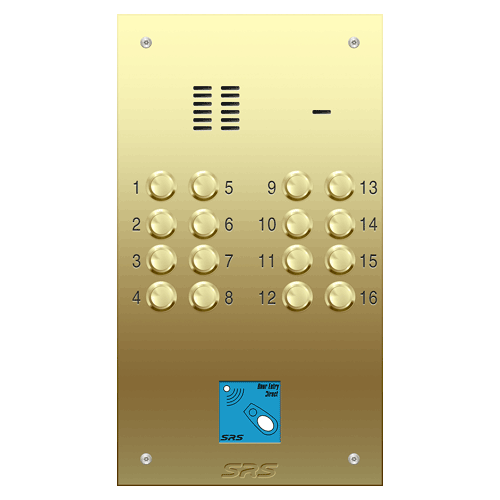 6316/08 16 way VR audio brass panel, PROX size D