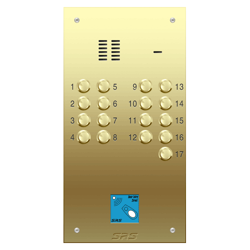 6317/08 17 way VR audio brass panel, PROX size D1