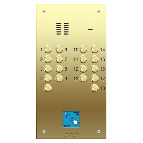 6318/08 18 way VR audio brass panel, PROX size D1