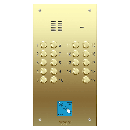 6319/08 19 way VR audio brass panel, PROX size D1