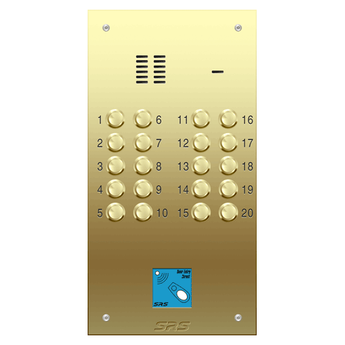 6320/08 20 way VR audio brass panel, PROX size D1