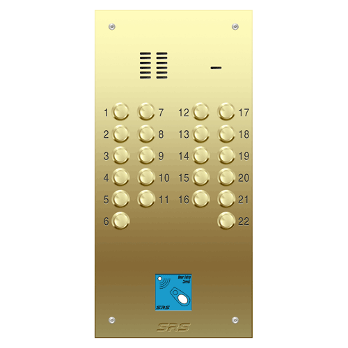 6322/08 22 way VR audio brass panel, PROX size D2