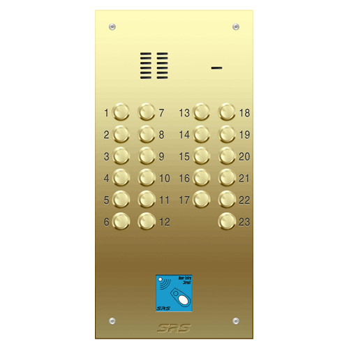 6323/08 23 way VR audio brass panel, PROX size D2