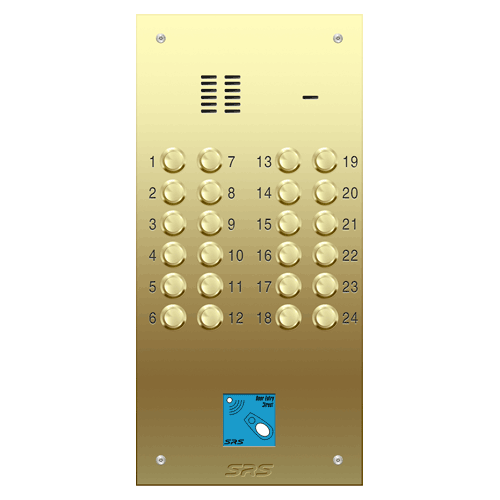 6324/08 24 way VR audio brass panel, PROX size D2