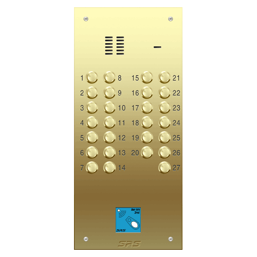 6327/08 27 way VR audio brass panel, PROX size D3