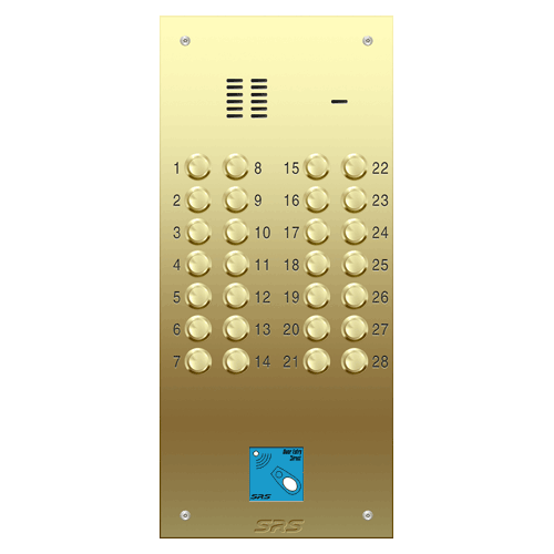 6328/08 28 way VR audio brass panel, PROX size D3