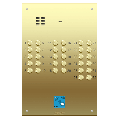 6332/08 32 way VR audio brass panel, PROX size D4