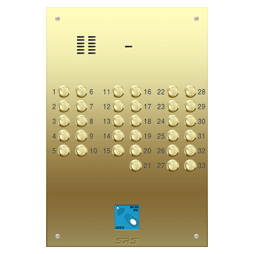 6333/08 33 way VR audio brass panel, PROX size D4
