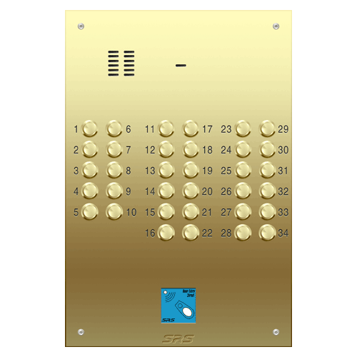 6334/08 34 way VR audio brass panel, PROX size D4