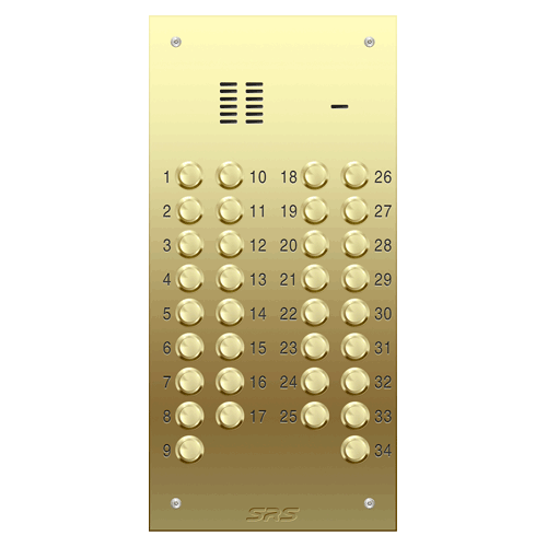 6334 34 way VR audio brass panel, size D2
