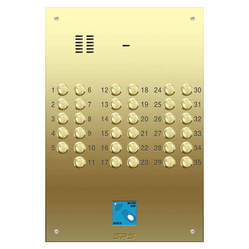 6335/08 35 way VR audio brass panel, PROX size D4
