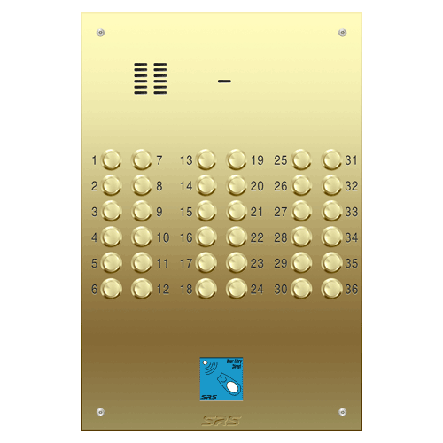 6336/08 36 way VR audio brass panel, PROX size D4
