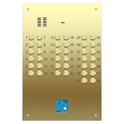 6338/08 38 way VR audio brass panel, PROX size D4