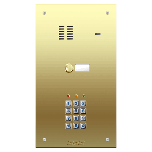 6401/05 01 way VR audio brass   panel, name wind. keypad  size D