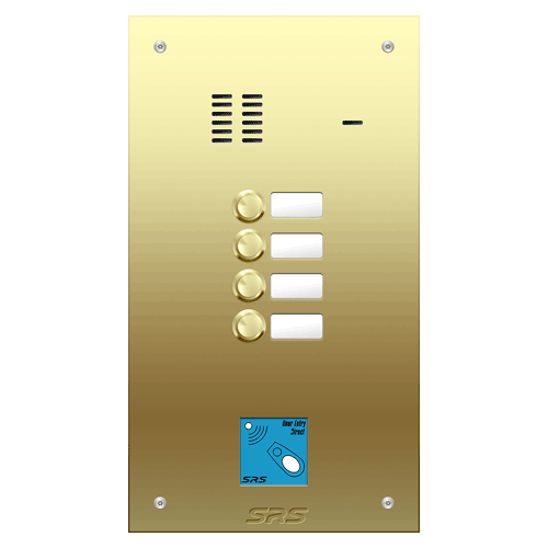 6404/08 04 way VR audio brass panel, name wind. prox. size D