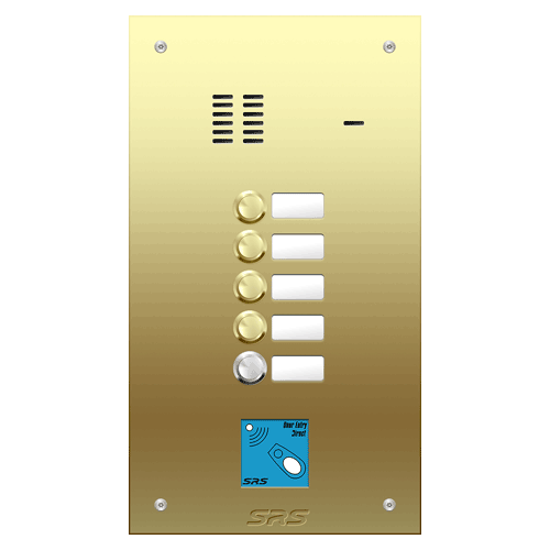 6405/08 05 way VR audio brass panel, name wind. prox. size D