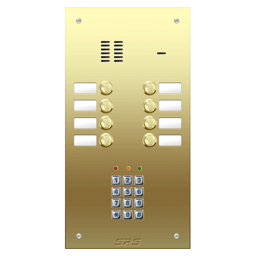 6408/05 08 way VR audio brass   panel, name wind. keypad  size D1