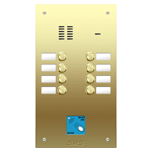 6408/08 08 way VR audio brass panel, name wind. prox. size D