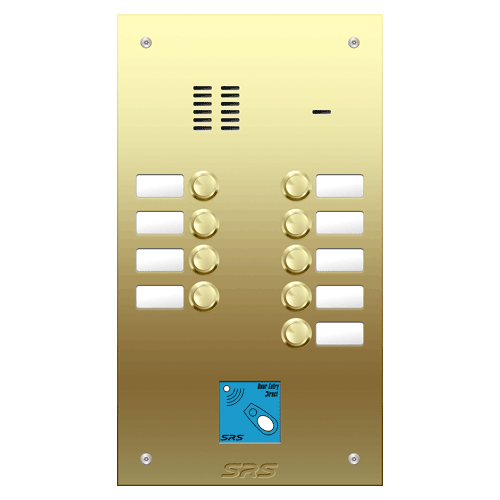 6409/08 09 way VR audio brass panel, name wind. prox. size D