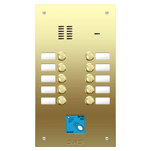 6410/08 10 way VR audio brass panel, name wind. prox. size D
