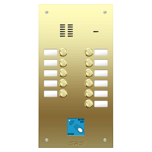 6411/08 11 way VR audio brass panel, name wind. prox. size D1