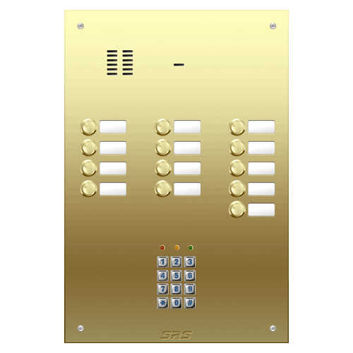 6413/05 13 way VR audio brass   panel, name wind. keypad  size D4