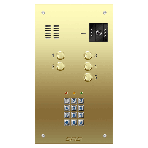 6605/05 05 way VR brass  video panel, keypad              size D