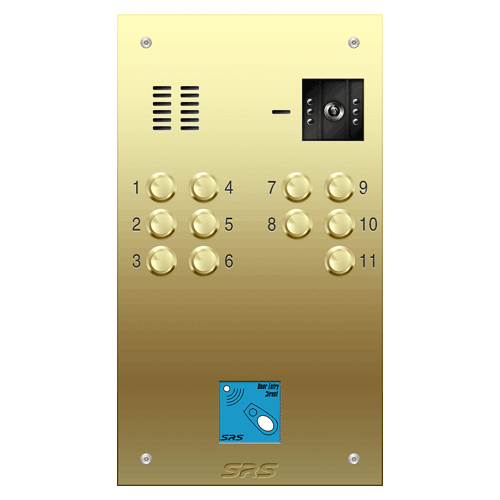 6611/08 11 way VR brass video panel, prox. size D