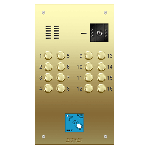 6616/08 16 way VR brass video panel, prox. size D