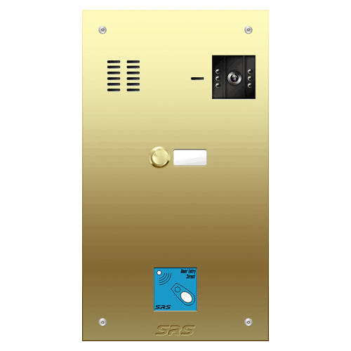 6801/08 01 button Brass video panel, prox., name win. size D
