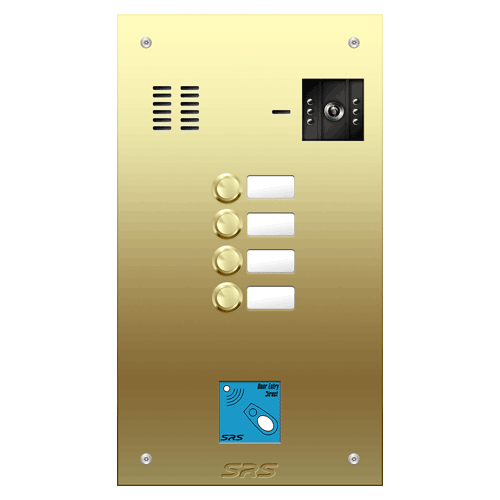 6804/08 04 button Brass video panel, prox., name win. size D