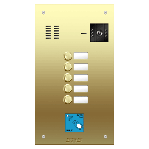 6805/08 05 button Brass video panel, prox., name win. size D