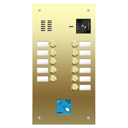6811/08 11 button Brass video panel, prox., name win. size D
