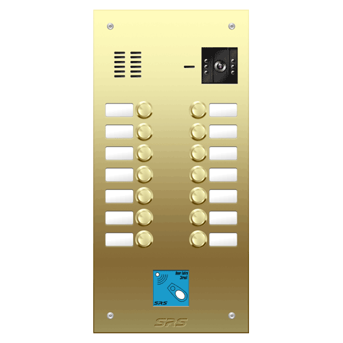 6814/08 14 button Brass video panel, prox., name win. size D