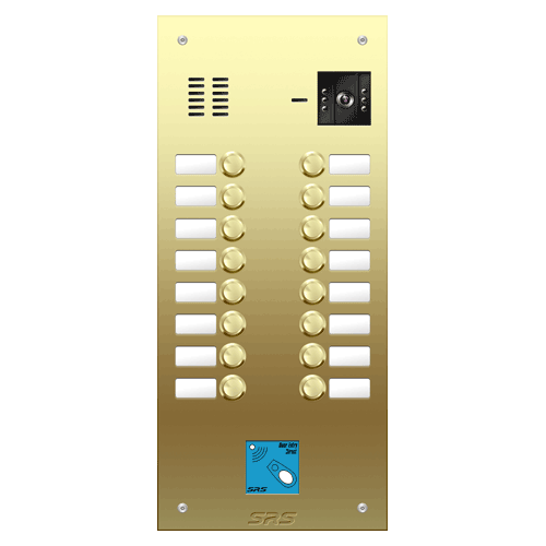 6816/08 16 button Brass video panel, prox., name win. size D
