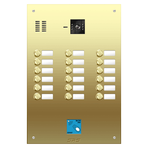 6818/08 18 button Brass video panel, prox., name win. size D