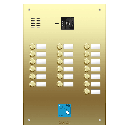6819/08 19 button Brass video panel, prox., name win. size D