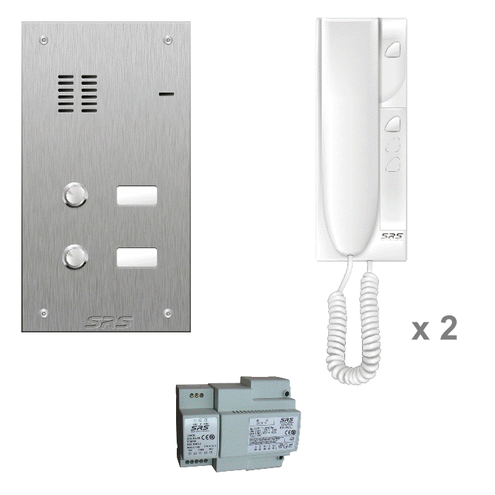 K4202S 02 way audio entry kit c/w s. steel VR name window panel sur