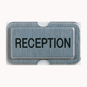 NPRECEP Stainless steel name plate engraved RECEPTION