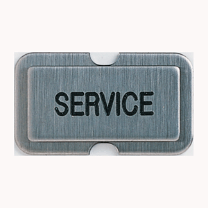 NPSSERV Stainless steel name plate stamped SERVICE