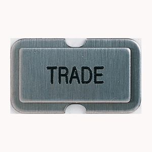 NPSTRADE Stainless steel name plate stamped TRADE