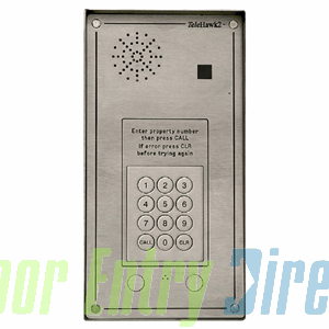 TH02-10F Telehawk  digital panel for BT network (10 apt.)  flush